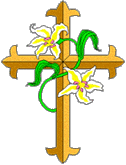 Cross with lillies